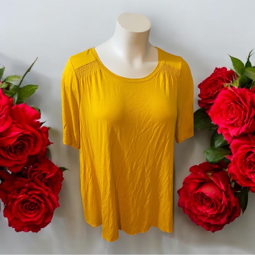 Lane Bryant Yellow Top and Snake Print Shorts Set 3X - Picture 3 of 6